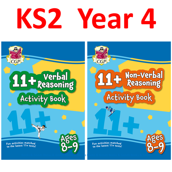 11 Plus Year 4 Activity Book Verbal Non Verbal Reason with Answer Ages 8-9 CGP