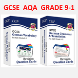 Grade 9-1 GCSE AQA German Vocabulary and Grammar Translation Revision Cards CGP