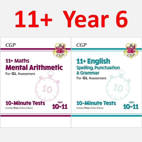 11 Plus Year 6 GL 10 Minute Test Mental Arithmetic and Grammar with Answer CGP