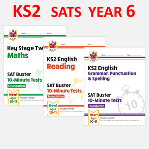 KS2 Year 6 SAT Buster 10-Minute Tests - Foundation Maths Reading and Grammar CGP