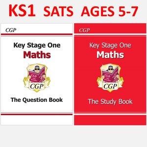 KS1 Ages 5-7 SATS Maths Study and Question Book with Answer CGP