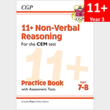 11 Plus Year 3 CEM Non Verbal Practice Book and Assessment Tests with Answer CGP