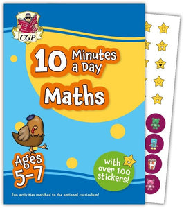 New KS1  Ages 5-7 Maths 10 Minutes a Day Workbook with Answer 2023 Key Stage 1