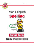 KS1 Year 1 Spelling Daily Practice Books SUMMER AUTUMN SPRING with Answer CGP