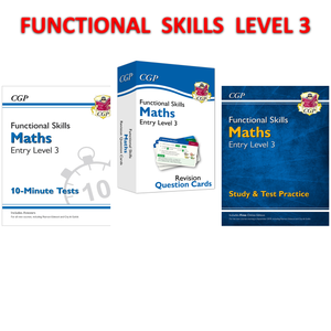 Functional Skills Maths Entry Level 3 Study, Test & Revision Question Cards CGP