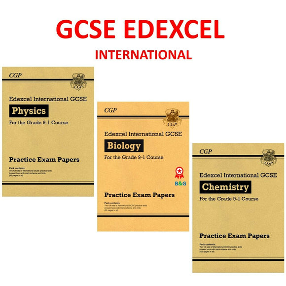 Edexcel International GCSE Chemistry Biology Physics Practice Papers CGP