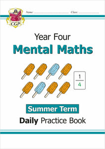 New KS2 Year 4 Mental Maths Daily Practice Book SUMMER TERM with Answer CGP