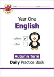 KS1 Year 1 English Daily Practice Book Autumn Term with Answer CGP