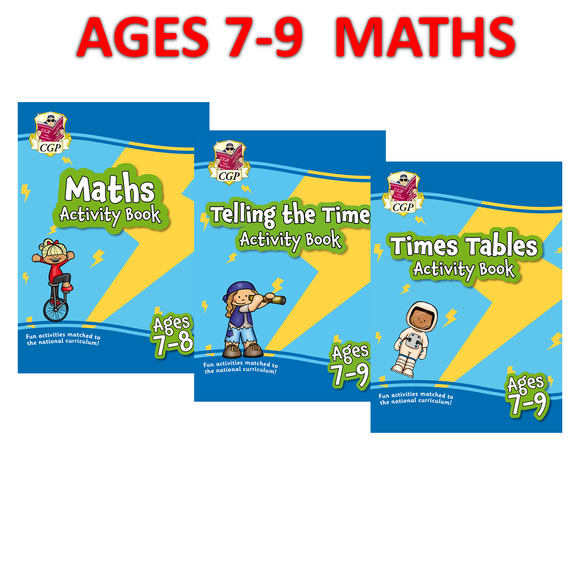 KS2 Ages 7-9 Maths Home Learning Activity Books 3 Books Bundle with Answer CGP