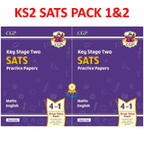 KS2 Maths and English SATS Practice Papers Pack 1&2 2022 Tests with Answer CGP