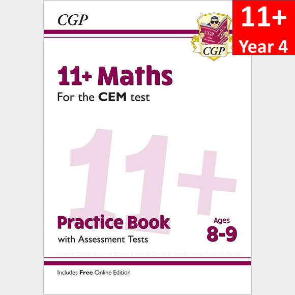 11 Plus Year 4 CEM Maths Practice Book and Assessment Tests with Answer CGP