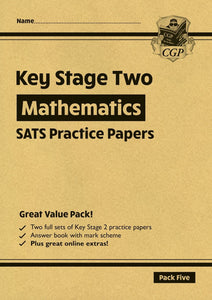 KS2 Maths SATS Practice Papers Pack 5 with Answers Ages 7-11 Key Stage 2 CGP