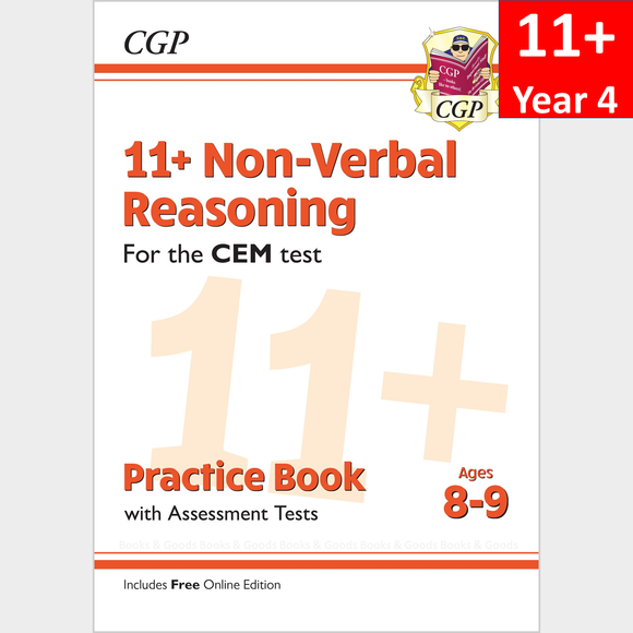 11 Plus Year 4 CEM Non Verbal Practice Book and Assessment Tests with Answer CGP