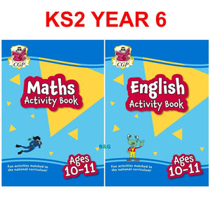 KS2 Year 6 Maths and English Home Learning Activity Books with Answer CGP