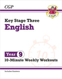 New KS3 Year 9 English 10-Minute Weekly Workouts with Answer CGP 2023