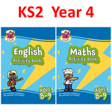 KS2 Year 4 Maths and English Home Learning Activity Books Ages 8-9 CGP