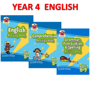 KS2 Year 4 English Grammar & Comprehension Activity Books with Answer CGP