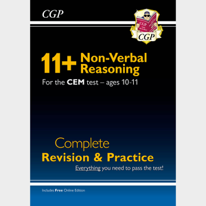 11 Plus Year 6 CEM Non Verbal Complete Revision and Practice with Answer CGP