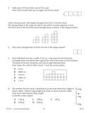 11+ Plus CEM Year 5 10-Minute Test Maths Word Problems Comprehension with Answer