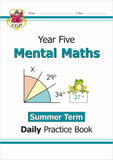 New KS2 Year 5 Mental Maths Daily Practice Book SUMMER TERM with Answer CGP