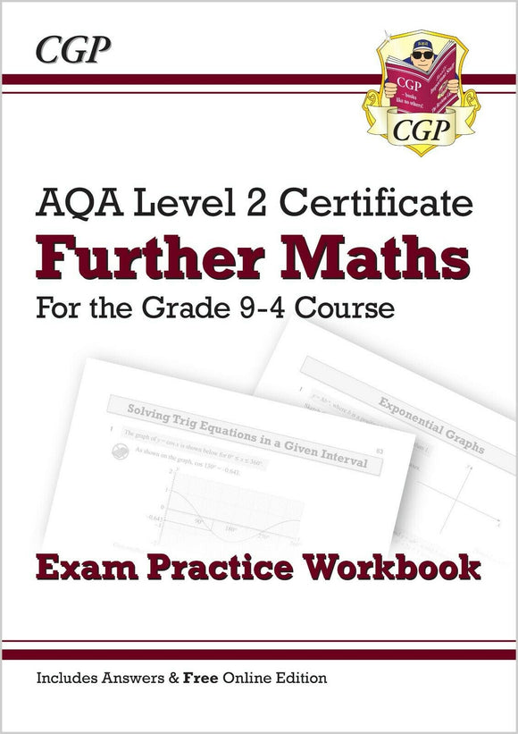 Grade 9-4 AQA Level 2 Certificate Further Maths Exam Practice Workbook & Answer