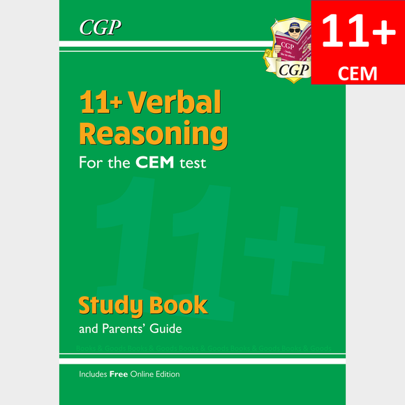 11 Plus Ages 7-11 CEM Verbal Reasoning Study Book with Answer CGP