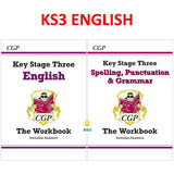 KS3 English Workbook and Spelling Punctuation and Grammar with Answer CGP