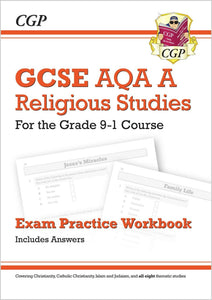 Grade 9-1 GCSE Religious Studies AQA A Exam Practice Workbook with Answer CGP