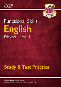 Functional Skills English Edexcel Level 1 - Study and Test Practice CGP