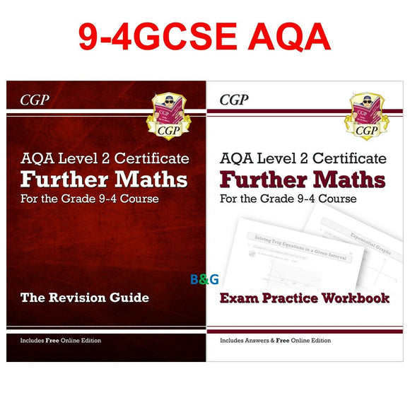 Grade 9-4 AQA Level 2 Certificate Further Maths Revision Guide and Workbook CGP