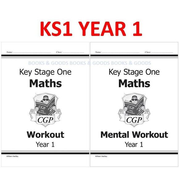 KS1 Year 1 Maths Workout Mental Maths Workout Books with Answer Ages 5-6 CGP