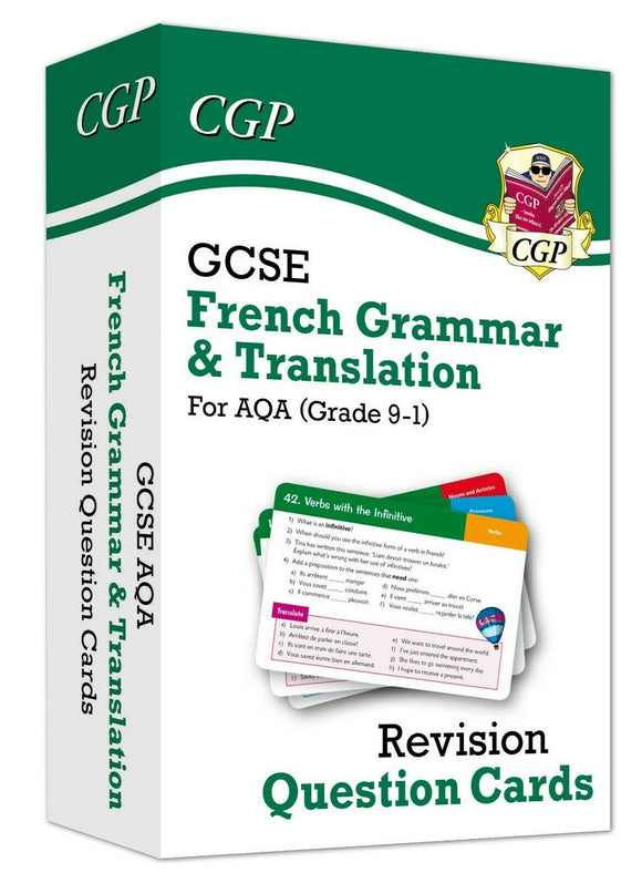 GCSE AQA French Grammar & Translation Revision Question Cards CGP