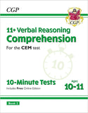 11+ CEM Year 6 English 10-Minute Test Comprehension - Ages 10-11 Book 2 2022 CGP