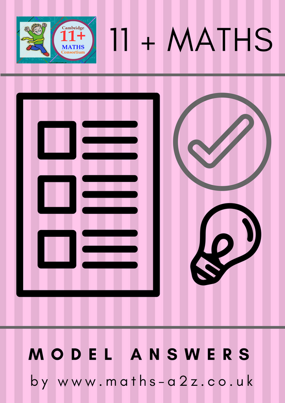 Model Answers for 11+ Maths  PeterBorough School Past Paper